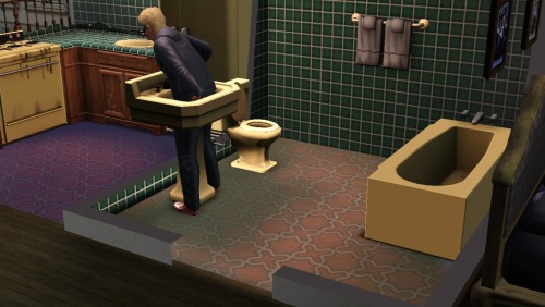 Fixing the sink. I think I see the problem from here.