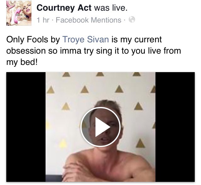 troyleryay:  courtney act is such a troye stan