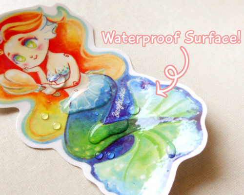 beaglecakes:Spent a few hours testing the wateproof-ness of these stickers :)