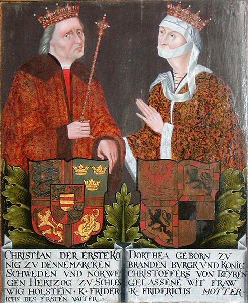 King Christian and Queen Dorothea of Denmark, later 15th century