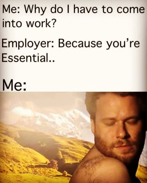 Awww 🥰 #essential #gettowork #staysafe