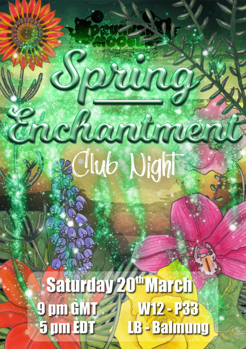 Drunken Moogle Presents
Spring Enchantment - CLUB NIGHT [Balmung]Saturday 20th March 2021
5pm to 8pm EDT (Yes, daylight savings kicks in)
9pm to Midnight UK Time
Lavender Beds, Ward 12, Plot 33
Spring has sprung and we’re starting the new season out...