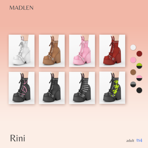  Rini BootsLace-Up ankle boots featuring bunny ear design and spike/stud details.DOWNLOAD (Patreon)