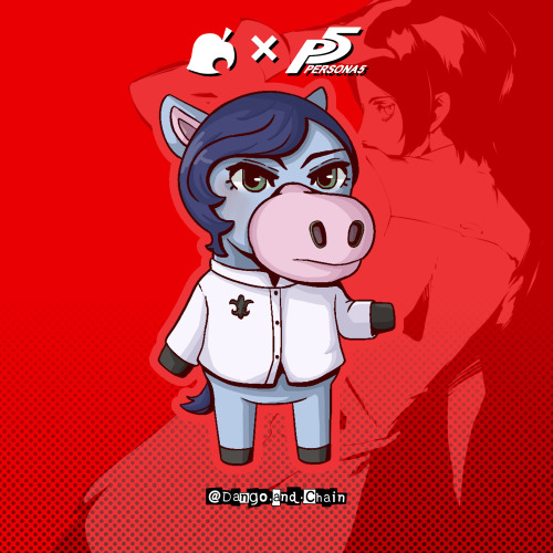 Horsuke Animal crossing x Persona5 (4/9)(Background image : Shigenori Soejima - P5’s character