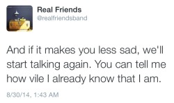 sempiternal-suicide-season:  Real Friends tweeting Brand New lyrics? My day has been made!