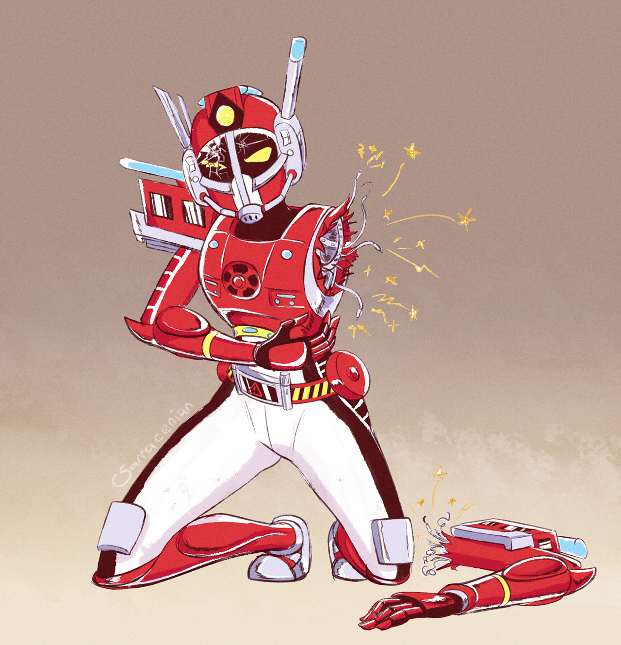 sarraceniarts: A Rescue Knight drawing before leaving to UK again 