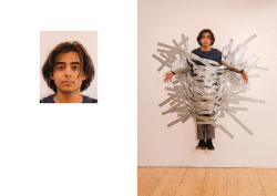 nyoiboo:  escapekit: Passport Photo SeriesLondon-based visual artist Max Siedentopf recruited a cast of friends and strangers to sit for passport photos. Above the shoulders the participants are straight-faced and rigid, yet below they are balancing