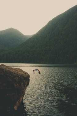 wolverxne:  Cliff Jumping - Lake Cushman,