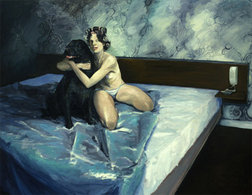 Master Bedroom (Her Master&rsquo;s Voice) - Eric Fischl  1983American b.1948-Oil on canvas, 213.4 x 