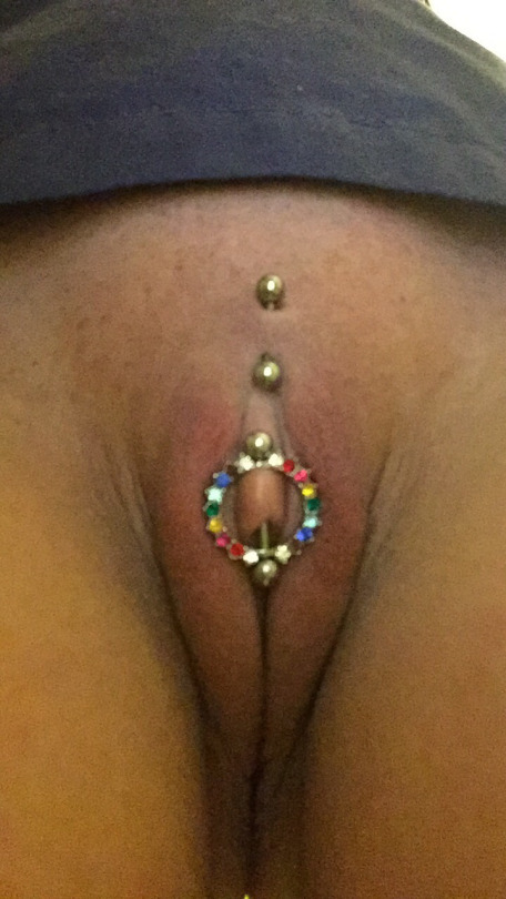pussymodsgalore   She has a Christina piercing (top) and a VCH that has a barbell