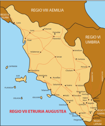 Roman roads of Etruria Augustea.