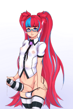 lightninglarz57:  This is if Harly Quin and Hatsune Miku had a chid. A very sexy one if you ask me.