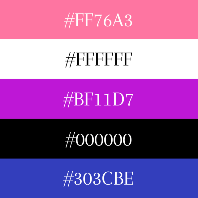 the genderfluid flag with the specific hex color codes over each stripe.