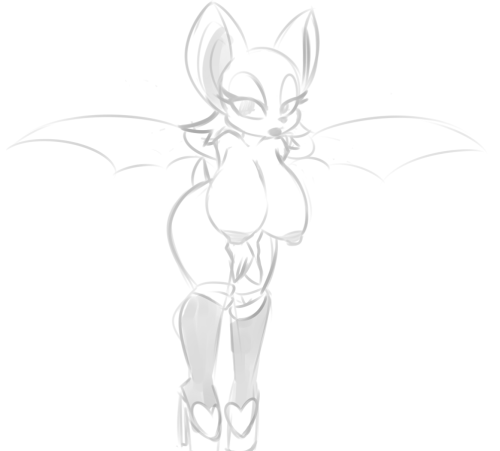 reisartjunk:  As much as I like Rouge I don’t think I’ve ever drawn her.   ;9