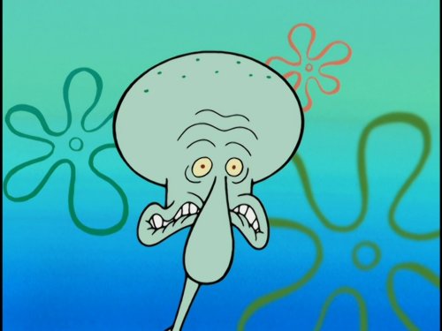 inori-tsukino-reincarnated: Ah, yes, the part where Gary bites Squidward’s ass Both of these look li