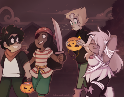 ikimaru:  trick or treating with the gems :^) 