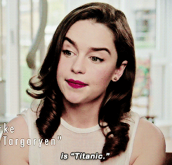Emilia Clarke on Game of Thrones: The Musical for Red Nose Day (x)