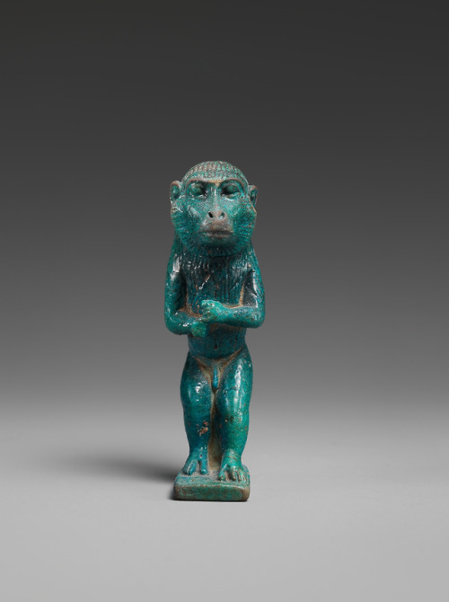 met-egyptian-art:Standing Monkey Amulet, Egyptian ArtPurchase, Fletcher Fund and The Guide Foundatio