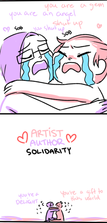 thefingerfuckingfemalefury:  jaciopara: do you ever feel victimized by fanfic authors when you make them fanart and then they give YOU compliments and you try to give THEM compliments and its a vicious cycle??? ♥♥ft. @nicolareed THIS IS THE MOST WHOLESOME