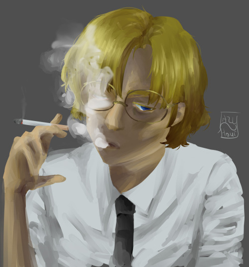 this is about what Alex would look like in human form. and yes, he smokes. sayrus also has this bad 