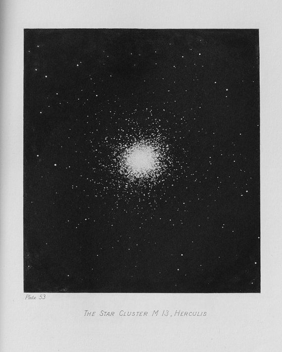 psych-deli:  James Edward Keeler - The Star Cluster M13, Herculis - 1900
