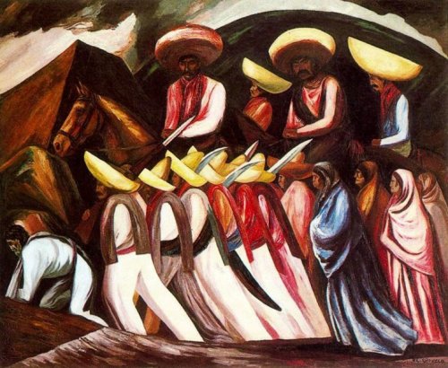 artist-orozco: Zapatista’s Marching, 1931, José Clemente OrozcoMedium: oil,canvas