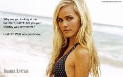 chastityfemdom:  Isabel Lucas request –