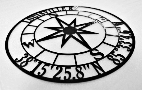 Get your own personalized compass coordinate sign for your home, office or even as a housewarming gi