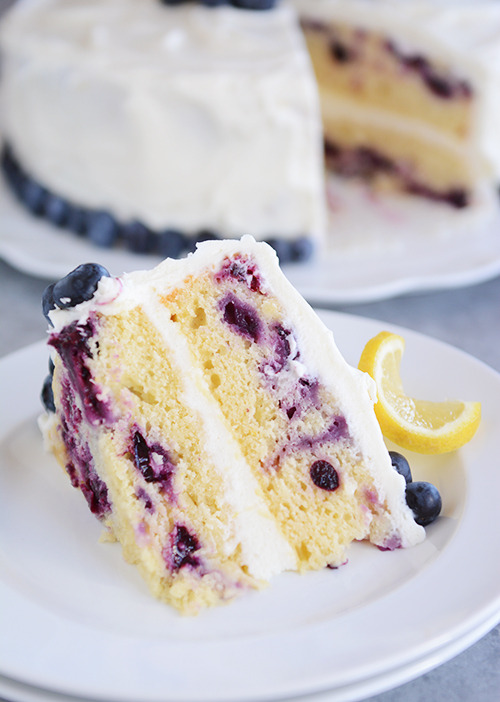 foodffs: Lemon Blueberry Cake with Whipped Lemon Cream Cheese FrostingReally nice recipes. Every hou