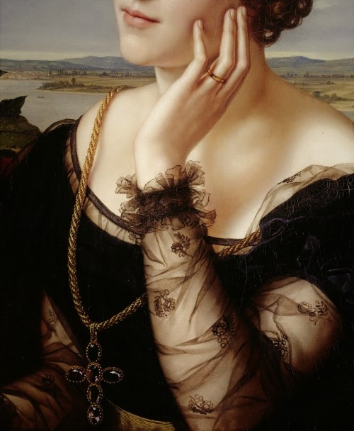 papillon-de-mai: Carl Joseph Begas — Wilhelmine, The Artist’s Wife. detail. 1828