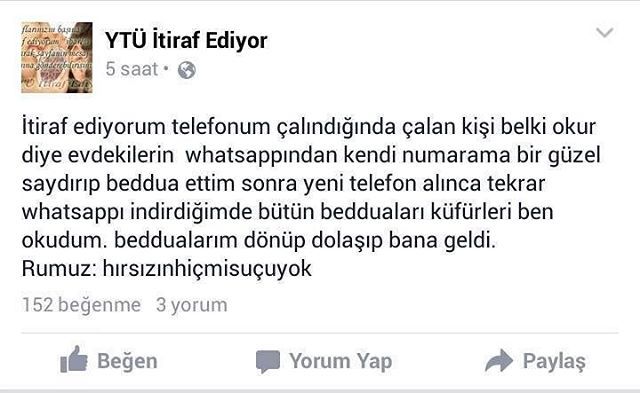 İtiraf ediyorum telefonum...