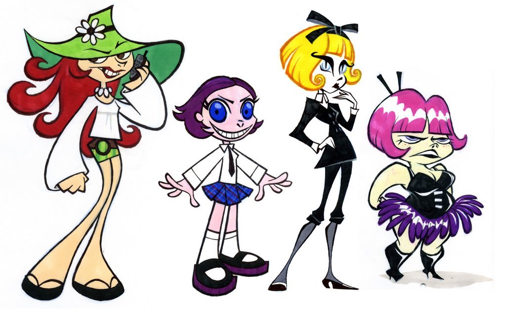 greenrangerdonald: giltclasps: My Life as a Teenage Robot Crust Cousins concept art