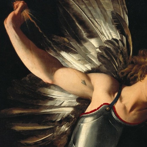 detailedart: Detail: The Divine Eros Defeats the Earthly Eros, 1602, by Giovanni Baglione.