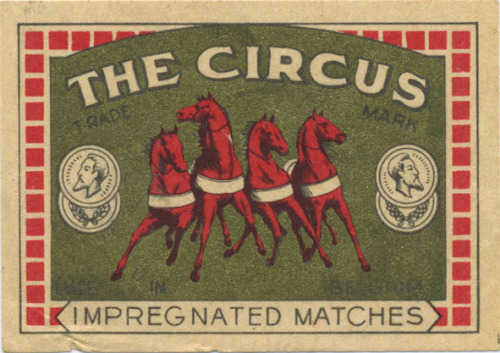 shaykarniel: The circus - vintage matchbox label