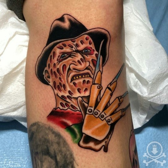 209 curtidas 10 comentários  Jake Bailey gypsyjake no Instagram My  take on Freddy from tonight tatto  Horror tattoo Movie tattoos Freddy  krueger tattoo