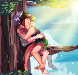 kiekyun:  30 Days OTP challenge!! Day 2:Cuddling somewhere: On top of a tree branch,cause a comfy bed was too mainstream for them  