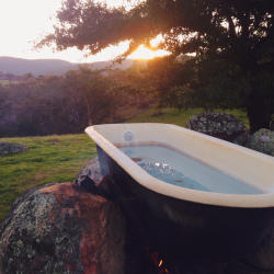 florels: bananasandlattes:  watching the sun set in an outdoor bath could cure any sadness in the world  give me one of these omgg 