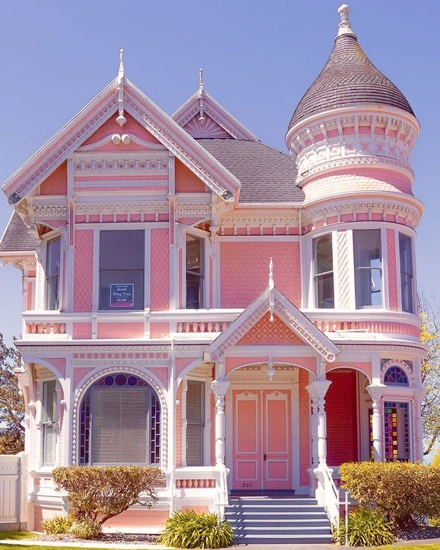 Pink Victorian Houses