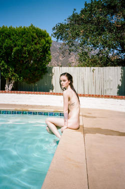 creativerehab:  Kayla, poolside. Lo-res 35mm film scan. 