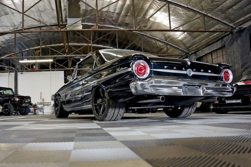  Black magic woman. Jorgen Moller’s Racedeck Garage Flooring 1963.5 “Voodoo” Ford Falcon