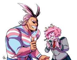 rougeshome: pastel pink All Might because