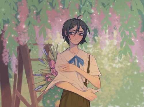  Boy with flowers 