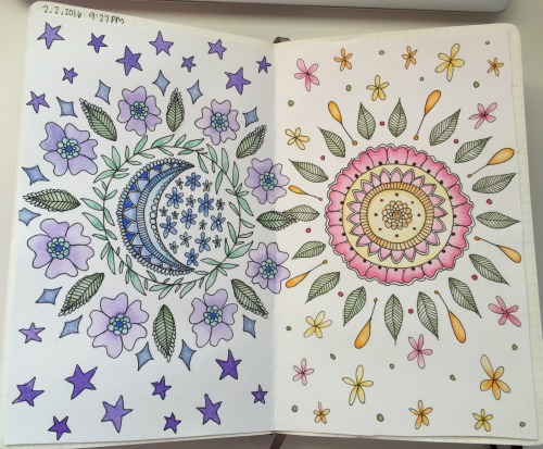 artandthoughtss:  the sun&amp; the moon