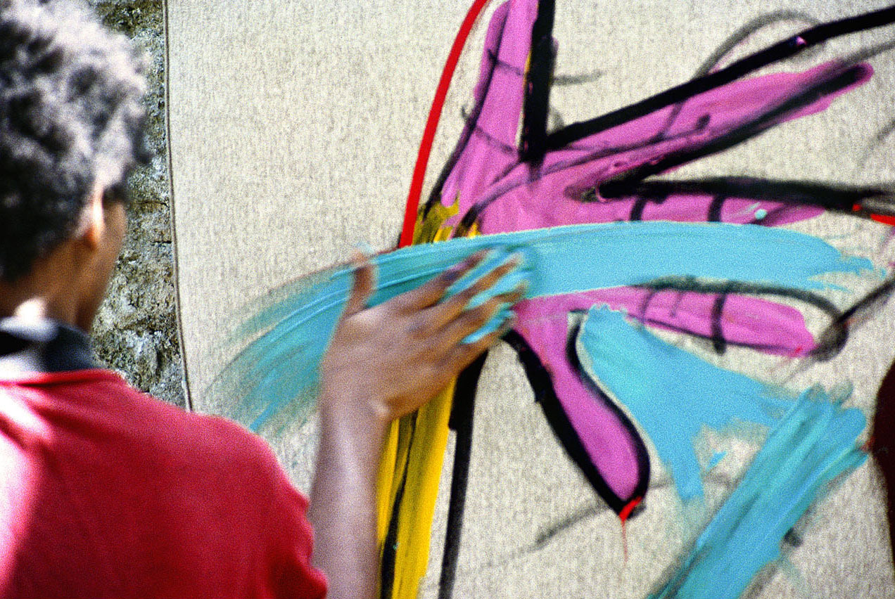 twixnmix:   Jean-Michel Basquiat photographed by Lee Jaffe, 1983.    