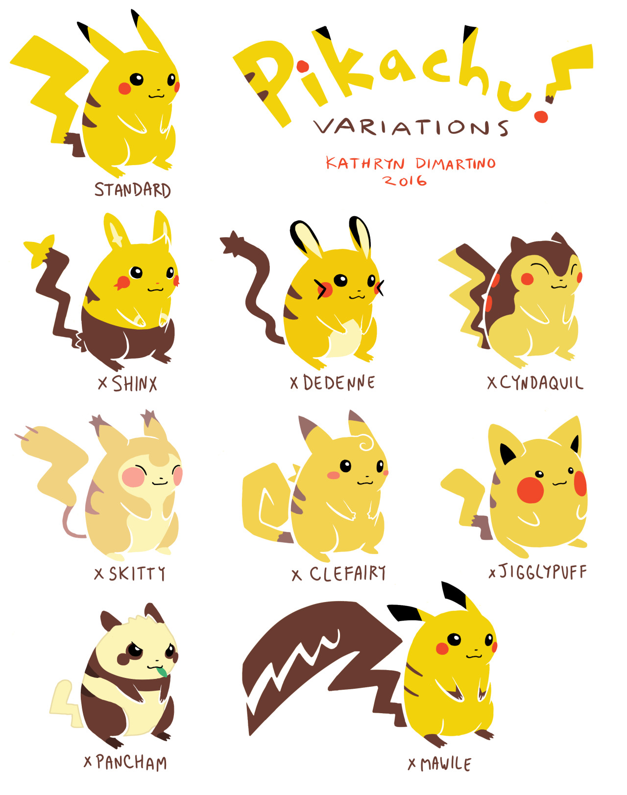 Ixellent Pikachu Variations In Honor Of Pokemon Rby Being Ixellent Pikachu Variations In Honor Of Pokemon Rby Being