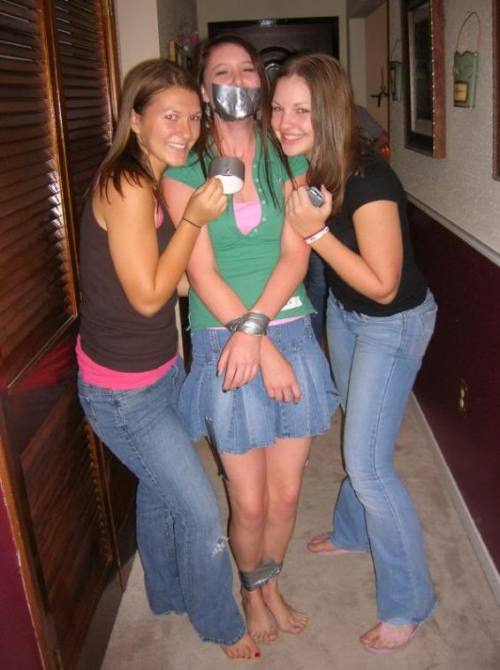 xylentum:  Mean girlfriends loves duct tape!SELFGAGS adult photos