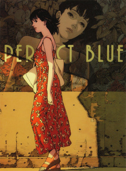 artbooksnat:  Perfect Blue (パーフェクトブルー)Rare promotional art work for the film Perfect Blue, illustrated by director Satoshi Kon (今敏) and featured in the art book Kon’s Works 1982-2010 (Amazon US | JP). 