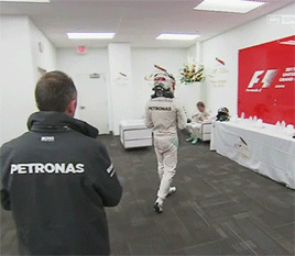 US GP 2015 - Nico Congratulating Lewis On His 3rd World Championship
