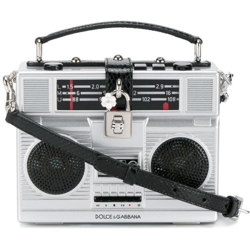 Dolce &amp; Gabbana Dolce boombox tote ❤ liked on Polyvore (see more metallic leather totes)