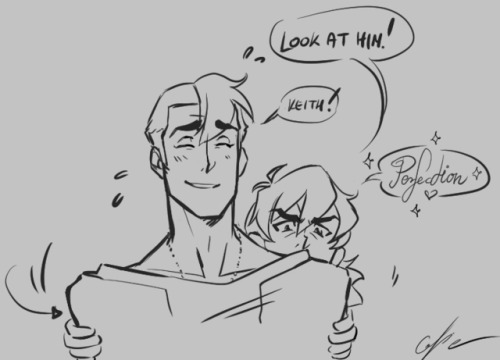 littlecofieart: Keith is showing Shiro off :3 